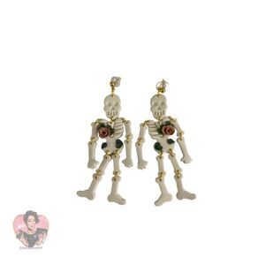 HOLA PETUN SKELETON DANGLE EARRINGS
